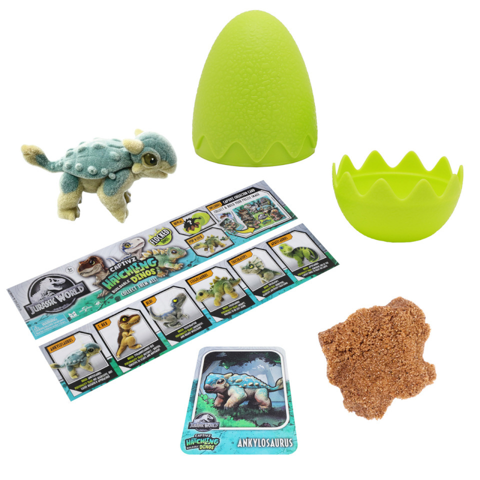 CAPTIVZ lima koos dinosaurusega Jurassic Flocked Hatchlings, assortii, 670