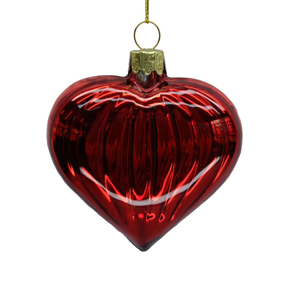 H4Y jõuluehe Joy Heart Red, 8cm, klaas