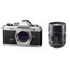 OM System OM-3 Kere hõbedane + Voigtländer Nokton 0,95/17,5 mm MFT asph., must