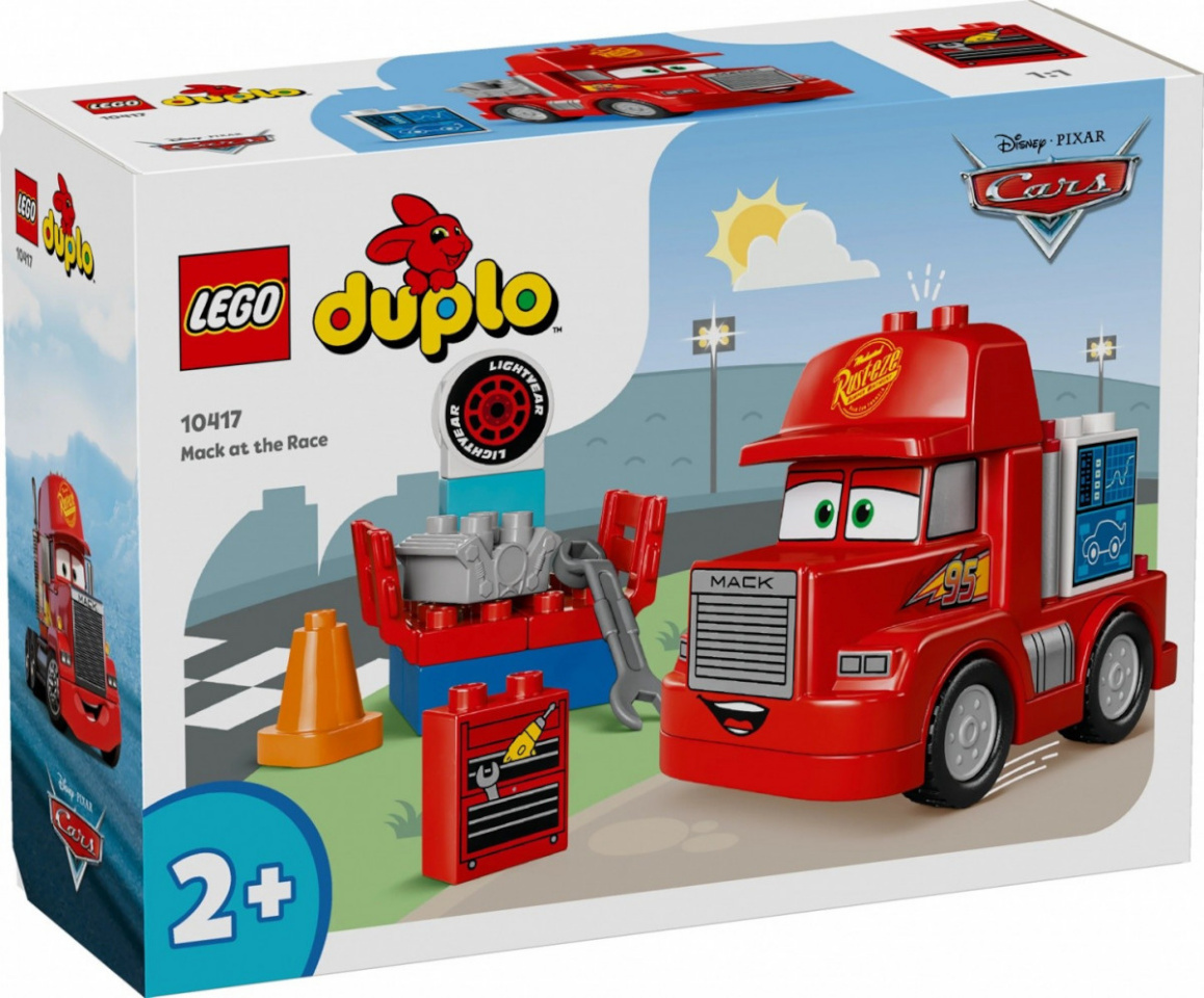 LEGO klotsid 10417 DUPLO Disney Mack beim Rennen (punane)
