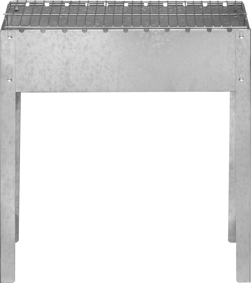 Mustang söegrill koos 6 grillvardaga Charcoal Grill with 6 Skewers, hõbedane