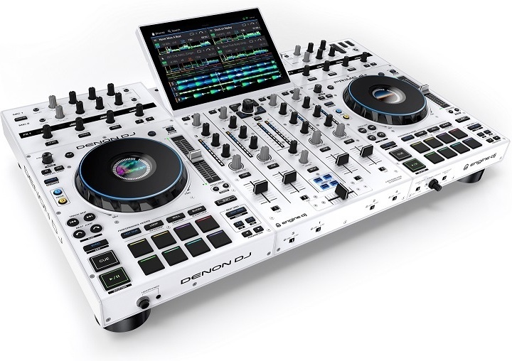 Denon DJ Prime 4+ Special Edition DJ süsteem, valge