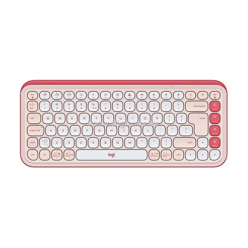 Logitech klaviatuur Pop Icon Keys US (W), roosa