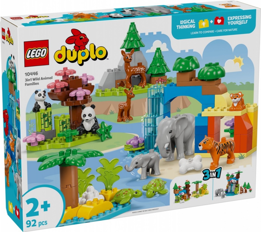 LEGO klotsid 10446 DUPLO Town Wildtier-Familien 3-in-1-Set