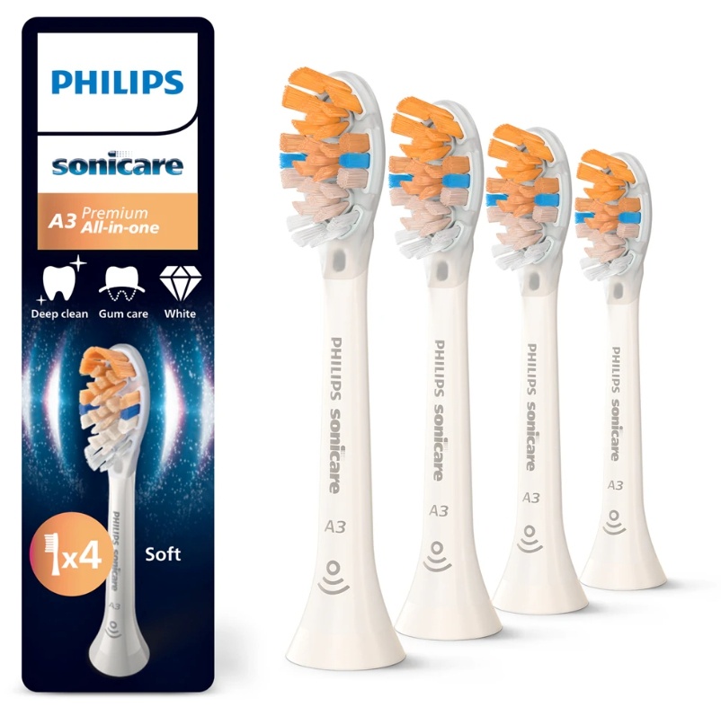 Philips lisaharjad Sonicare A3 Premium All-in-one (HX9094/87) valge, 4tk
