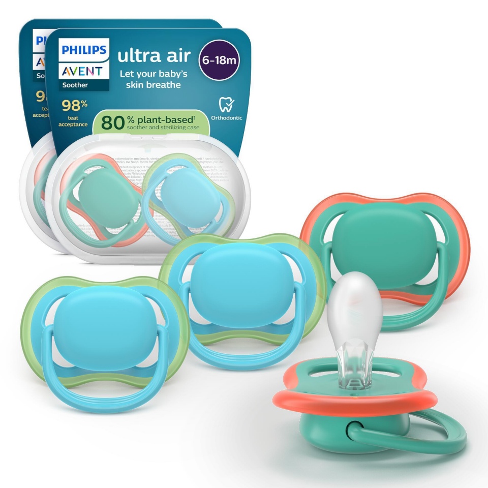 Philips Avent Ultra Air lutt, 6–18 kuud, 4 tk, sinine/türkiissinine