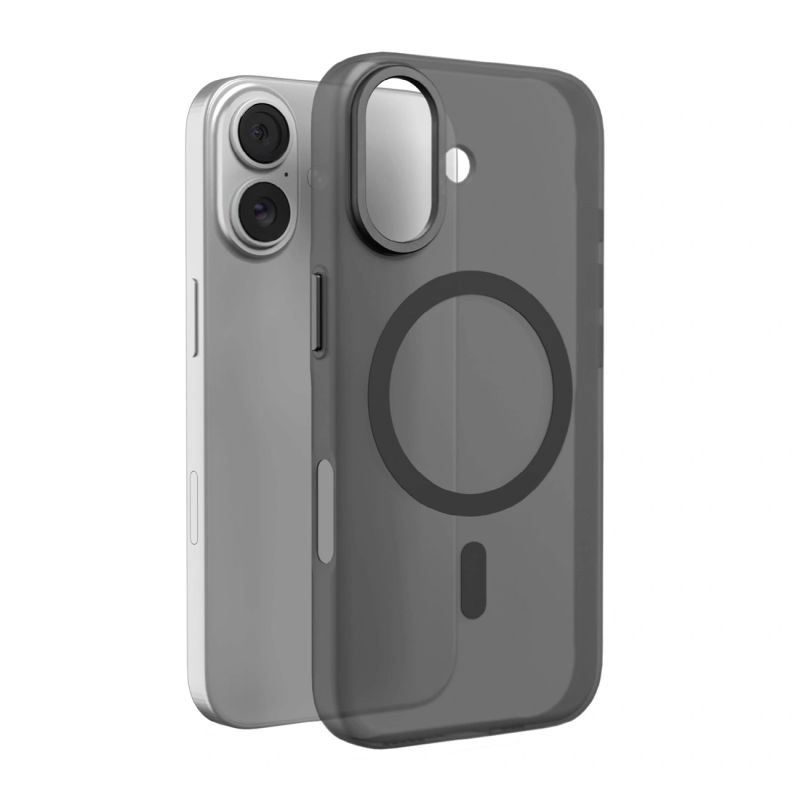 Puro Lightfeel case for iPhone 17 compatible with MagSafe - transparent and black must / iPhone 17