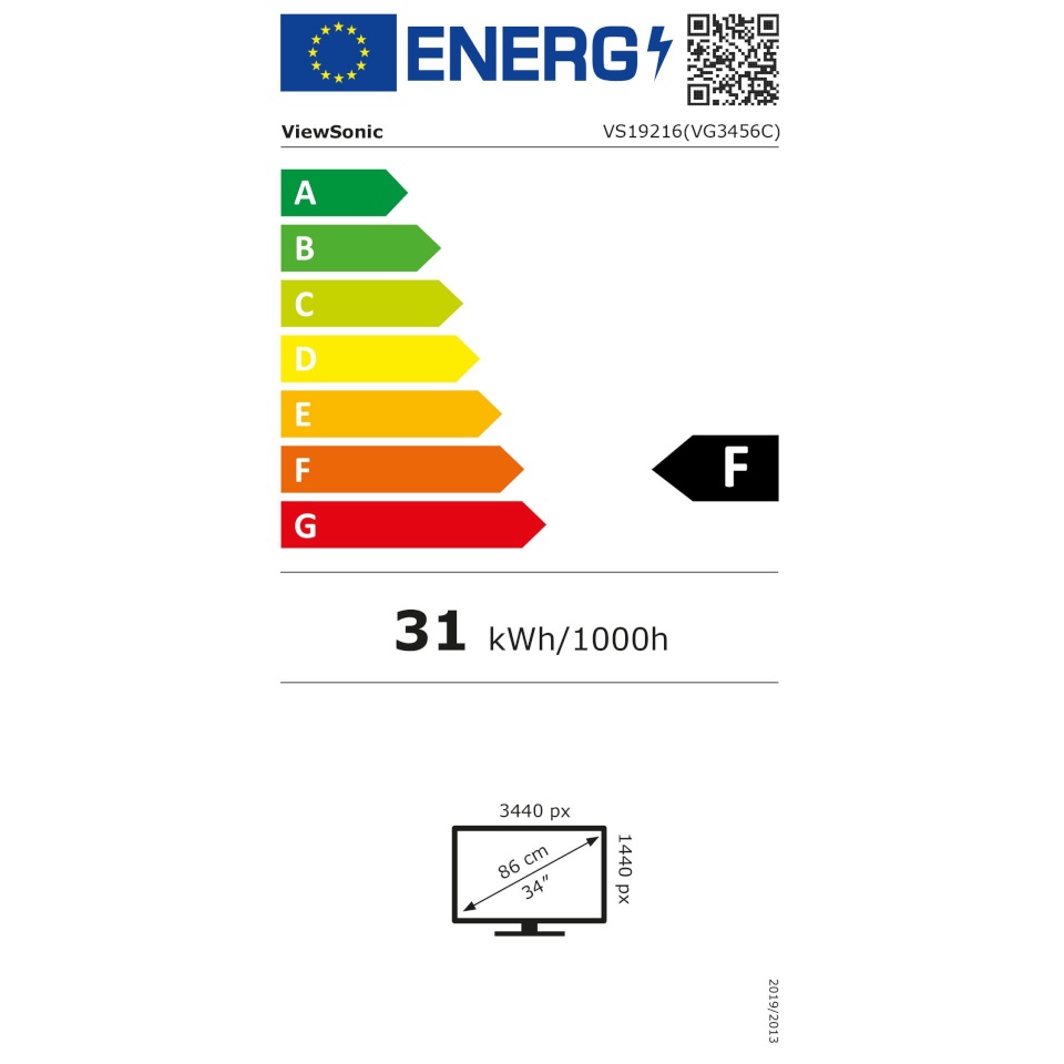 ViewSonic monitor VG3456C