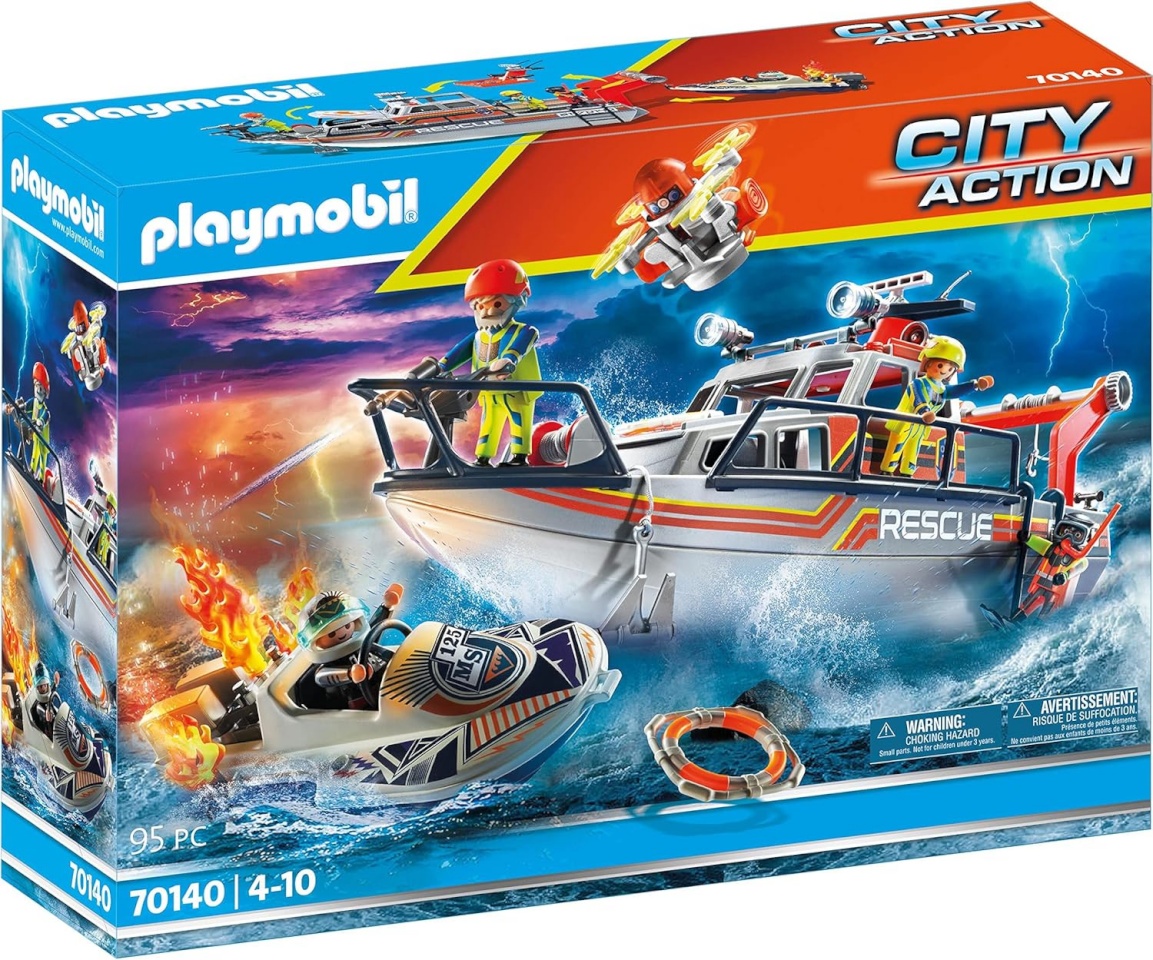 Playmobil klotsid City Action Fire Rescue with Personal Watercraft 70140