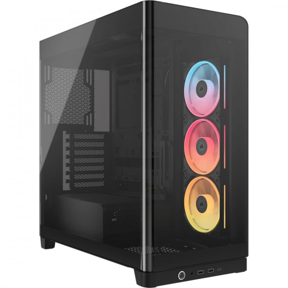 Corsair korpus Midi 4500X LX RGB Tempered Glass must