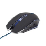 Gembird hiir 2400 DPI, 6-button, USB, black with blue backlight