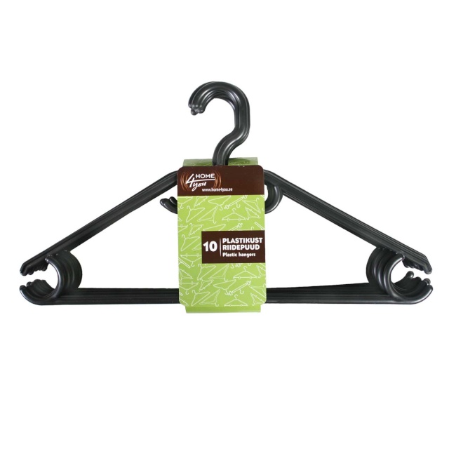 Riidepuud 10tk/komplektis, plastik, must
