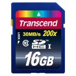 Transcend mälukaart SDHC 16GB Class 10 200x 30MB/s