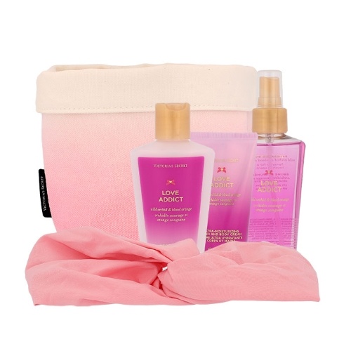 Victoria's Secret komplekt Love Addict Nourishing Body Spray 125ml + Body Cream 60ml + Body Lotion 125ml + Headdress + Cloth Basket, naistele