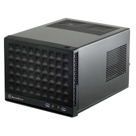 SilverStone korpus Sugo 13 mini-ITX USB 3.0 x2, Mic x1, Spk x1, must, Mini-Tower