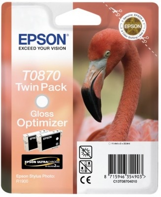 Epson tindikassett T0870 Gloss Optimiser Twin Pack