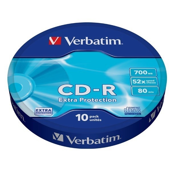 Verbatim toorikud CD-R 52x 700MB 10tk SP Extra Protection Wrap 43725