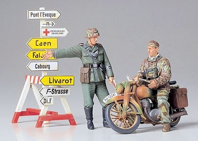Tamiya liimitav mudel German Motorcycle Orderly Set