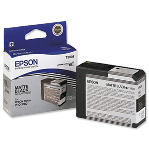 Epson tindikassett T5808 matt must