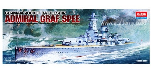 Academy liimitav mudel Battleship Admiral Graf Spee