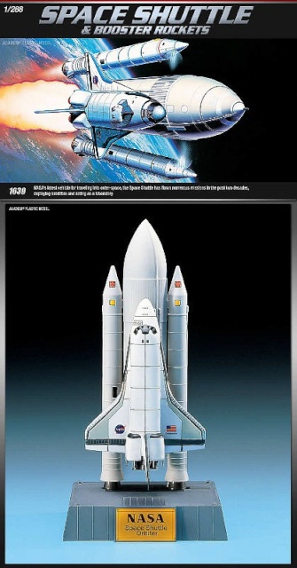 Academy liimitav mudel Space Shuttle w/ Booster