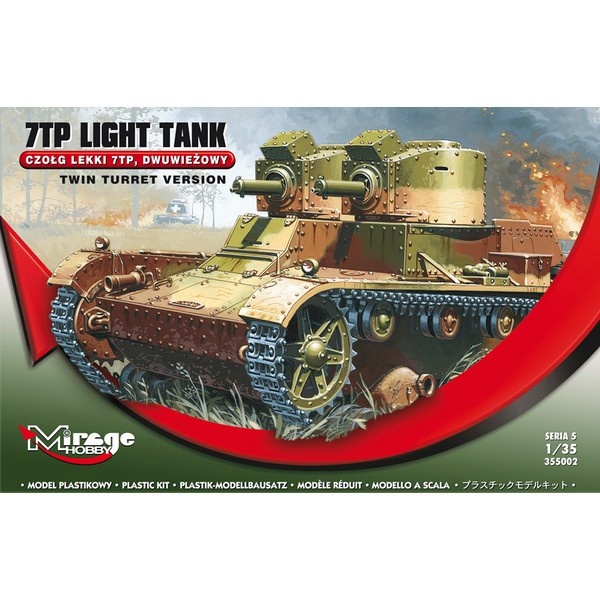 Mirage liimitav mudel 7TP Lekki Tank Twin Turret