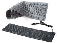 Gembird klaviatuur Flexible USB / ps2 ENG / must Kb-109f-b