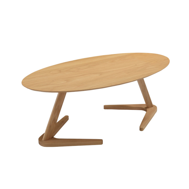 Diivanilaud LANA 120x60xH45cm, lauaplaat: tammespooniga MDF, jalad ja raam: kummipuu, värvus: tamm