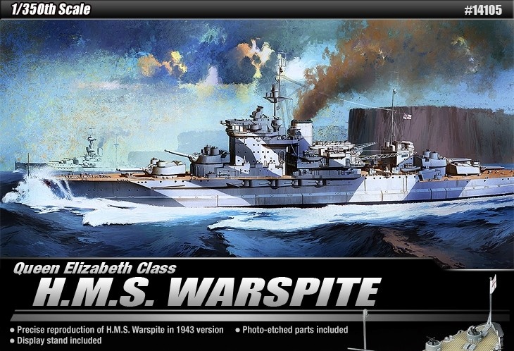 Academy liimitav mudel H.M.S. Warspite