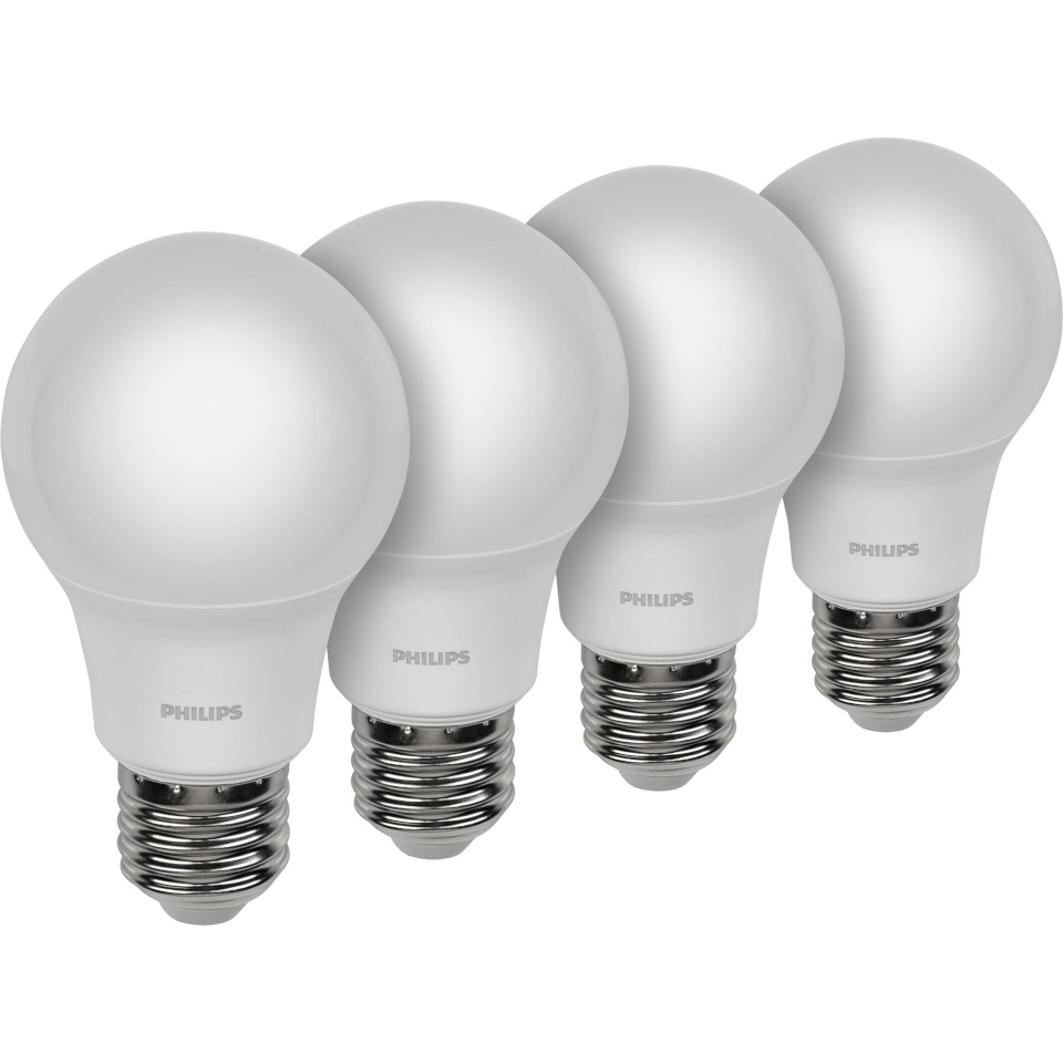 Philips LED pirn E27 LED Bulb Set of 4, 60W, 4000K, neutraalne valge