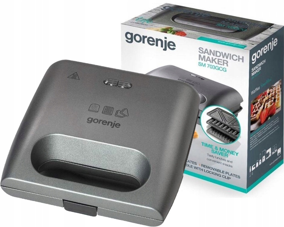 Gorenje võileivagrill Sandwichmaker SM703GC, hall
