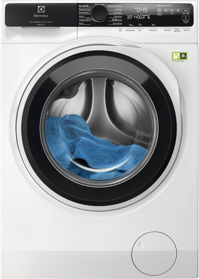 Electrolux pesumasin EFI853SY4Q 800 UltraCare Washing Machine, 11kg, 1400 p/min, valge