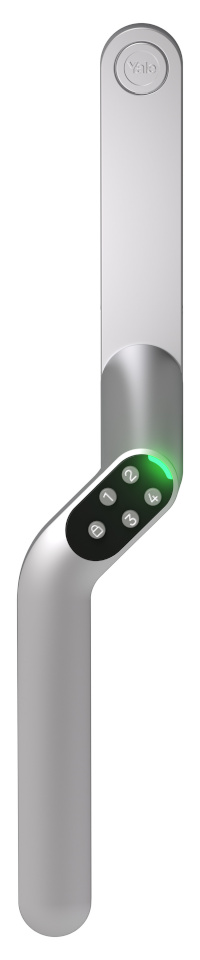 Yale nutikoodiga käepideme nutikas koodinupp siseustele, vasak, hõbedane