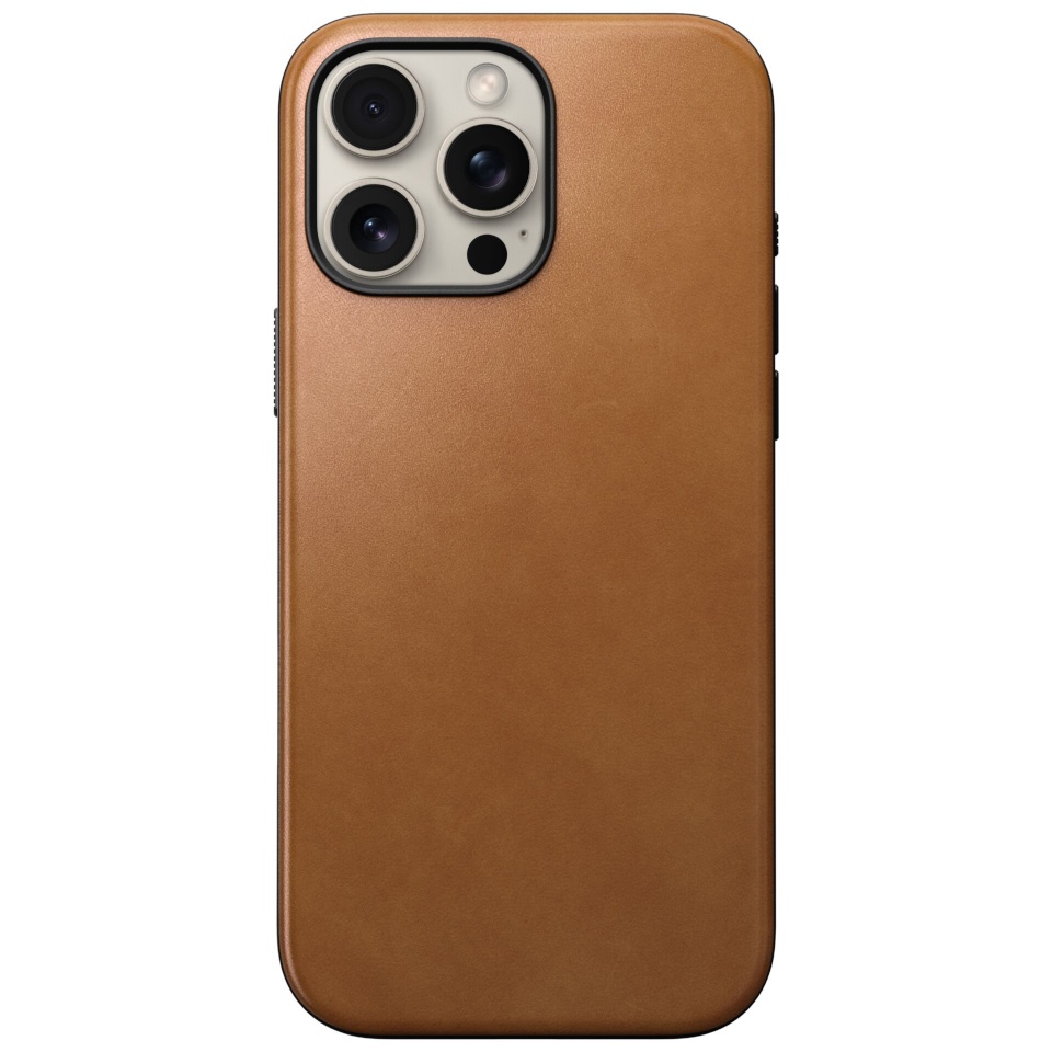 Nomad kaitsekest Modern Leather Case iPhone 16 Pro Max English Tan