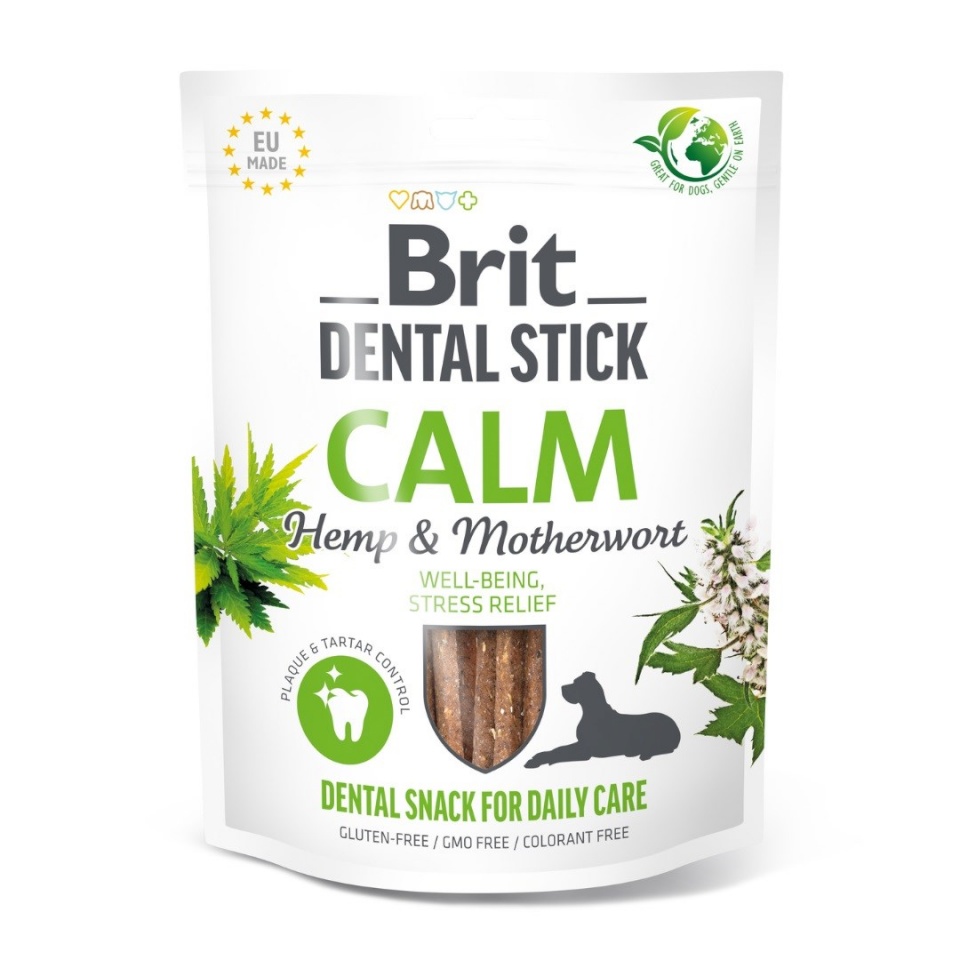 Brit maius koerale Dental Stick Calm Hemp & Materwort, 251g