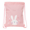 Safta paeltega seljakott Bunny roosa 26x34x1cm