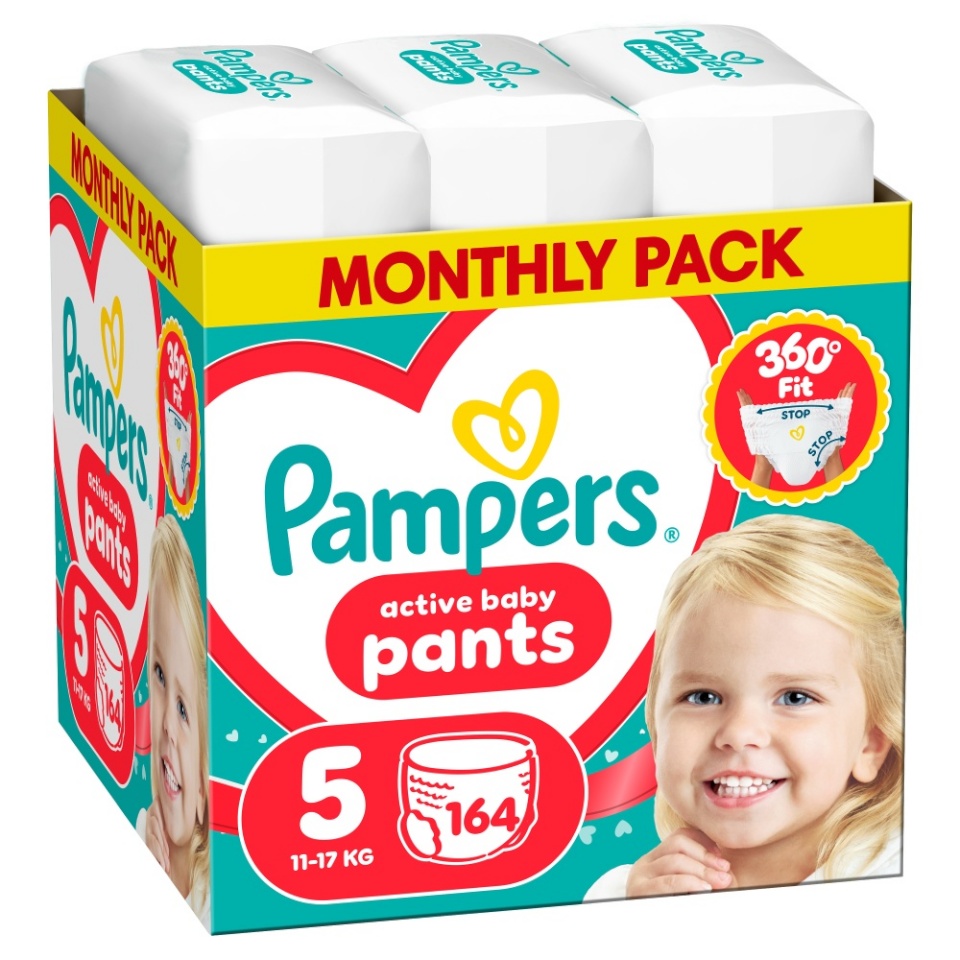 Pampers mähkmed Active Baby - suurus 5, 164 tk