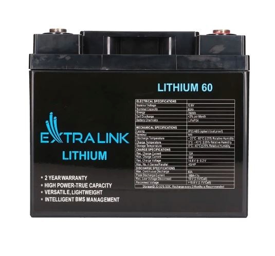 Extralink patarei LiFePO4 60AH 12.8V BMS EX.30448