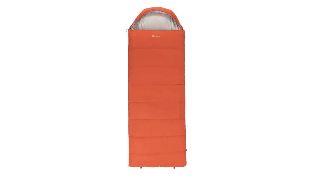 Outwell magamiskott Campion Lux oranž | Sleeping Bag | 225 x 85 cm | -16 to 5 °C | Left Zipper