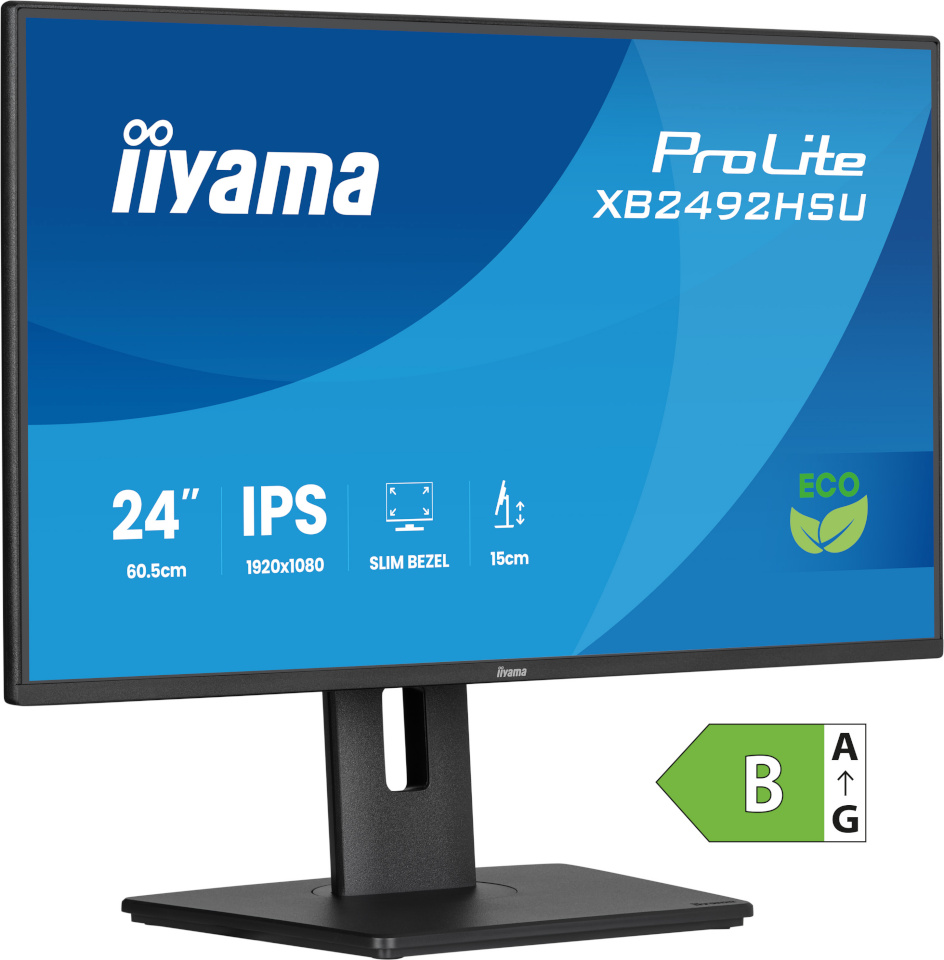 iiyama monitor 60.5cm (24") XB2492HSU-B1 16:10 HDMI+DP+2xUSB IPS