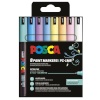 POSCA uni markerpliiats PC-1MR, ülipeen 0,7 mm ots, 8 tk, pehmed värvid