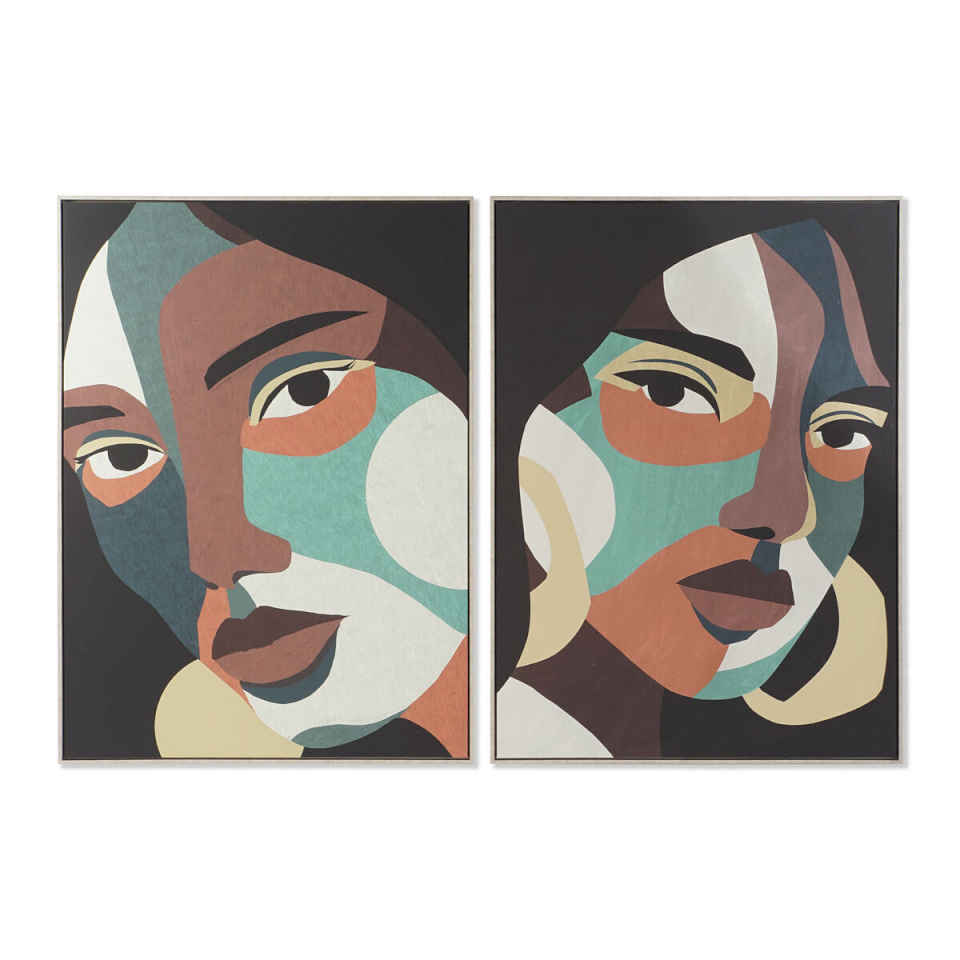 DKD Home Decor maal 104x4,5x143,5cm Daam Koloniaalne (2tk)