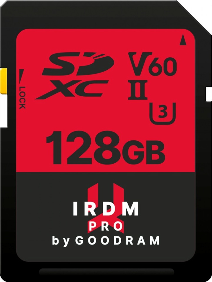 Goodram mälukaart SDHC IRDM PRO 128GB V60 UHS-II U3 256/120MB/s