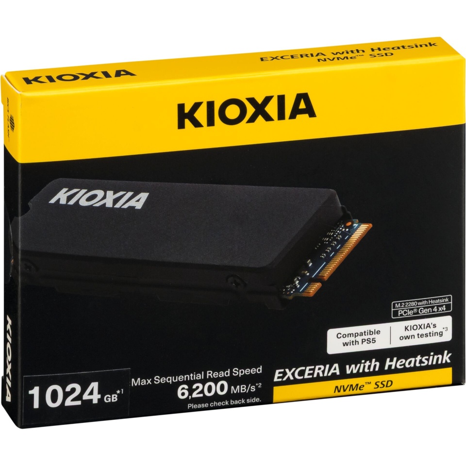 Kioxia kõvaketas SSD EXCERIA HeatSink NVMe 1TB M.2 2280 PCIe Gen4x4