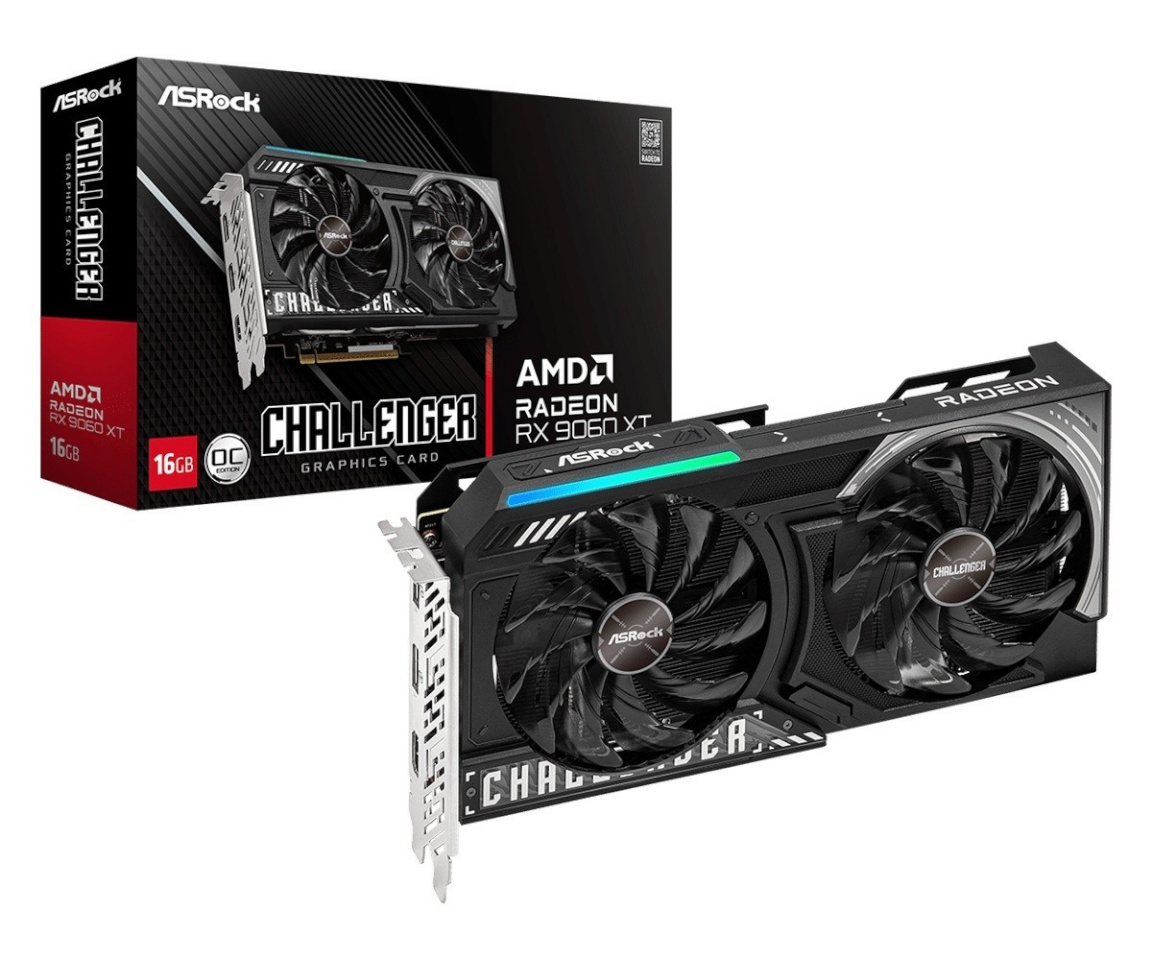 ASRock videokaart Radeon RX 9060 XT CHALLENGER 16GB GDDR6 128bit 2xDP HDMI
