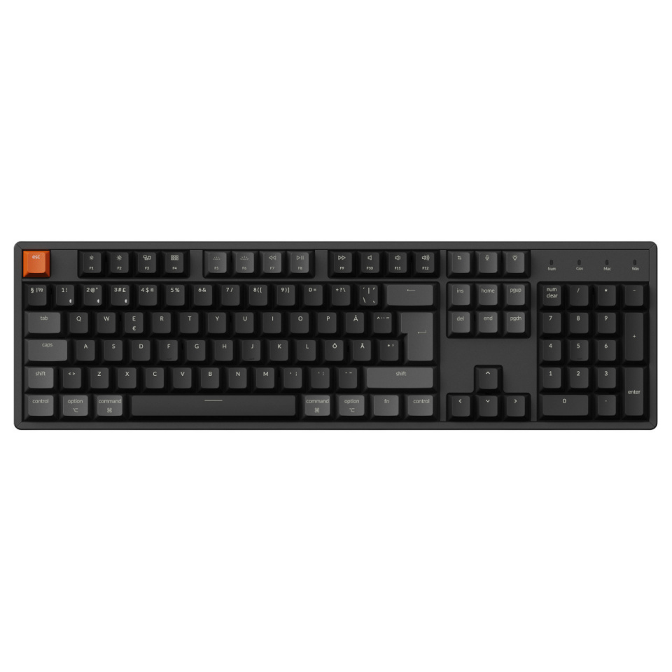 Keychron mänguklaviatuur K10v2 RGB Hot Swap mehaaniline klaviatuur Super Red