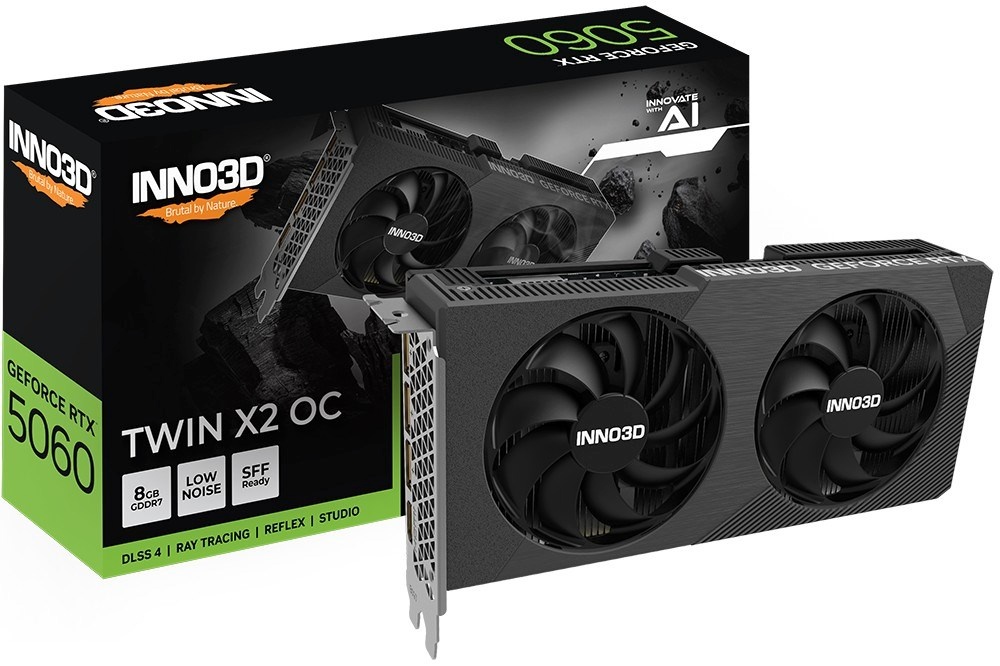 INNO3D videokaart nVidia GeForce RTX 5060 Twin X2 OC 8GB