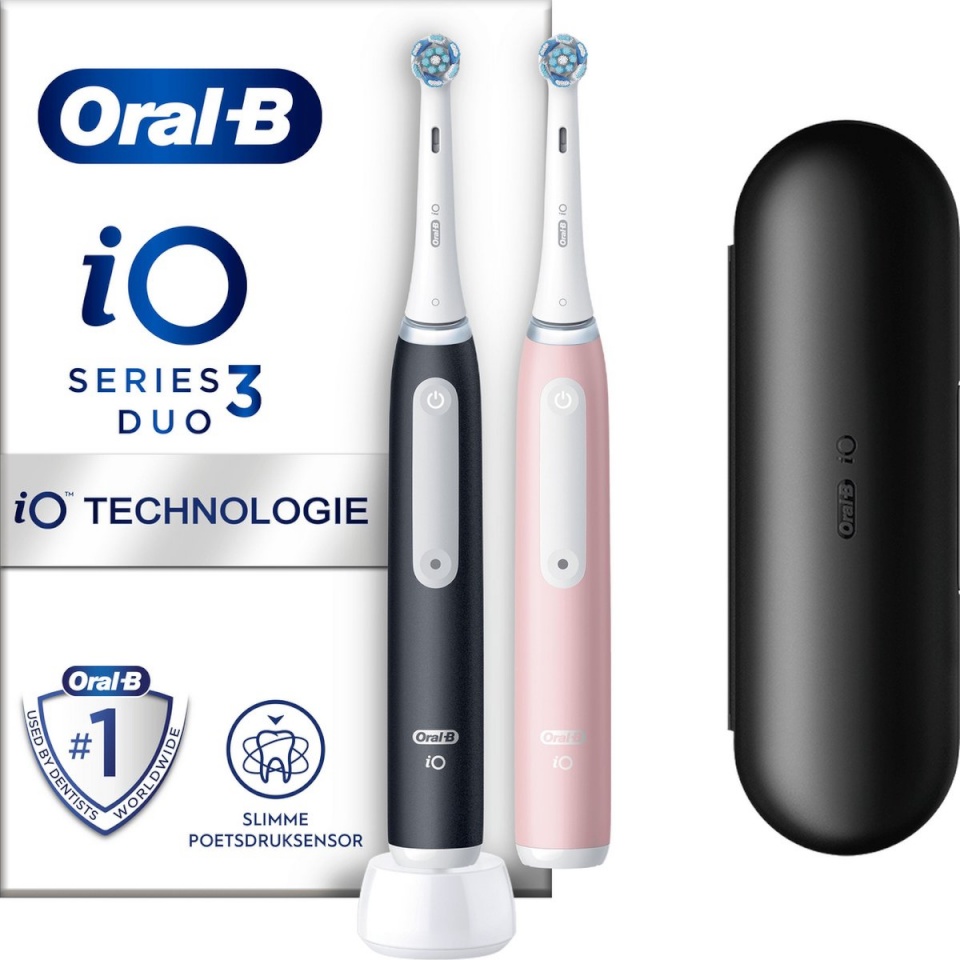 Braun elektriline hambahari Oral-B iO 3 Duo, must/roosa