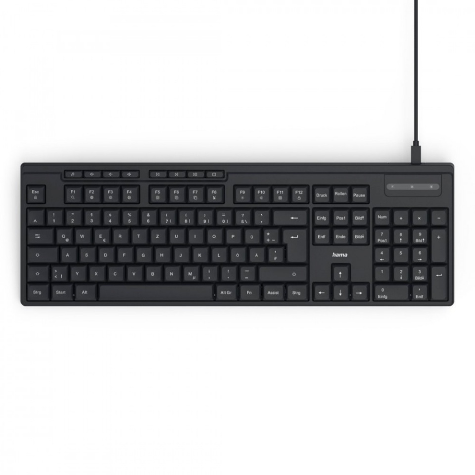 Hama klaviatuur Wired Keyboard CK-200 must