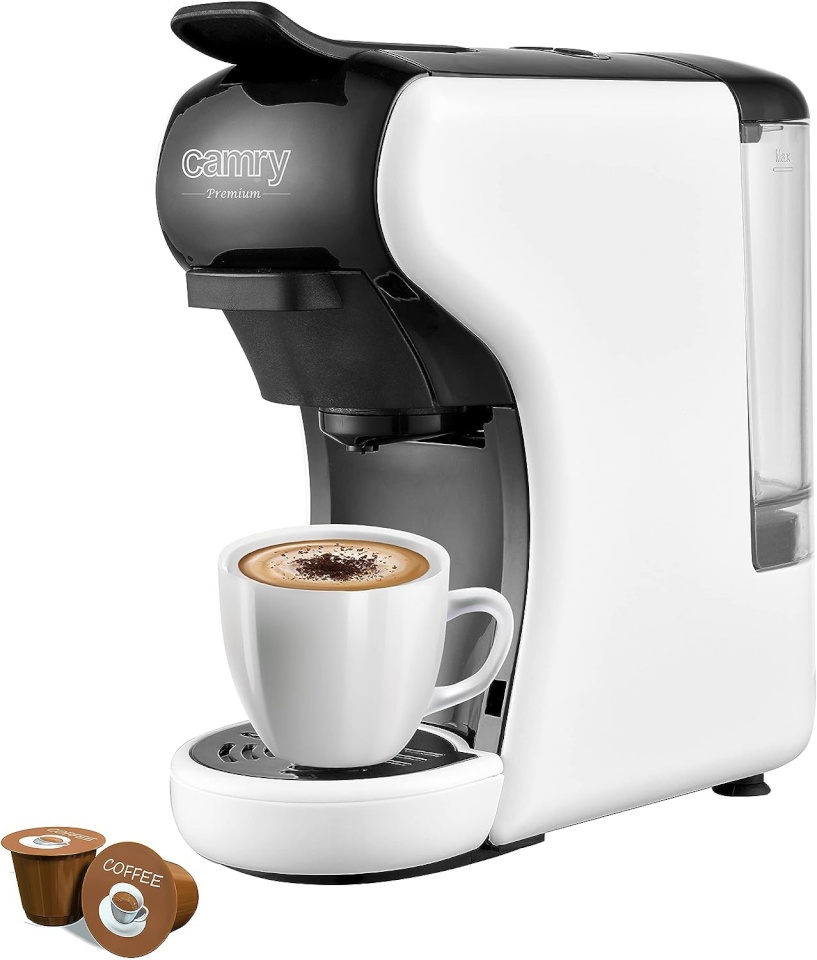 Camry kapselkohvimasin CR 4414 Multi-Capsule Espresso Machine, valge/must